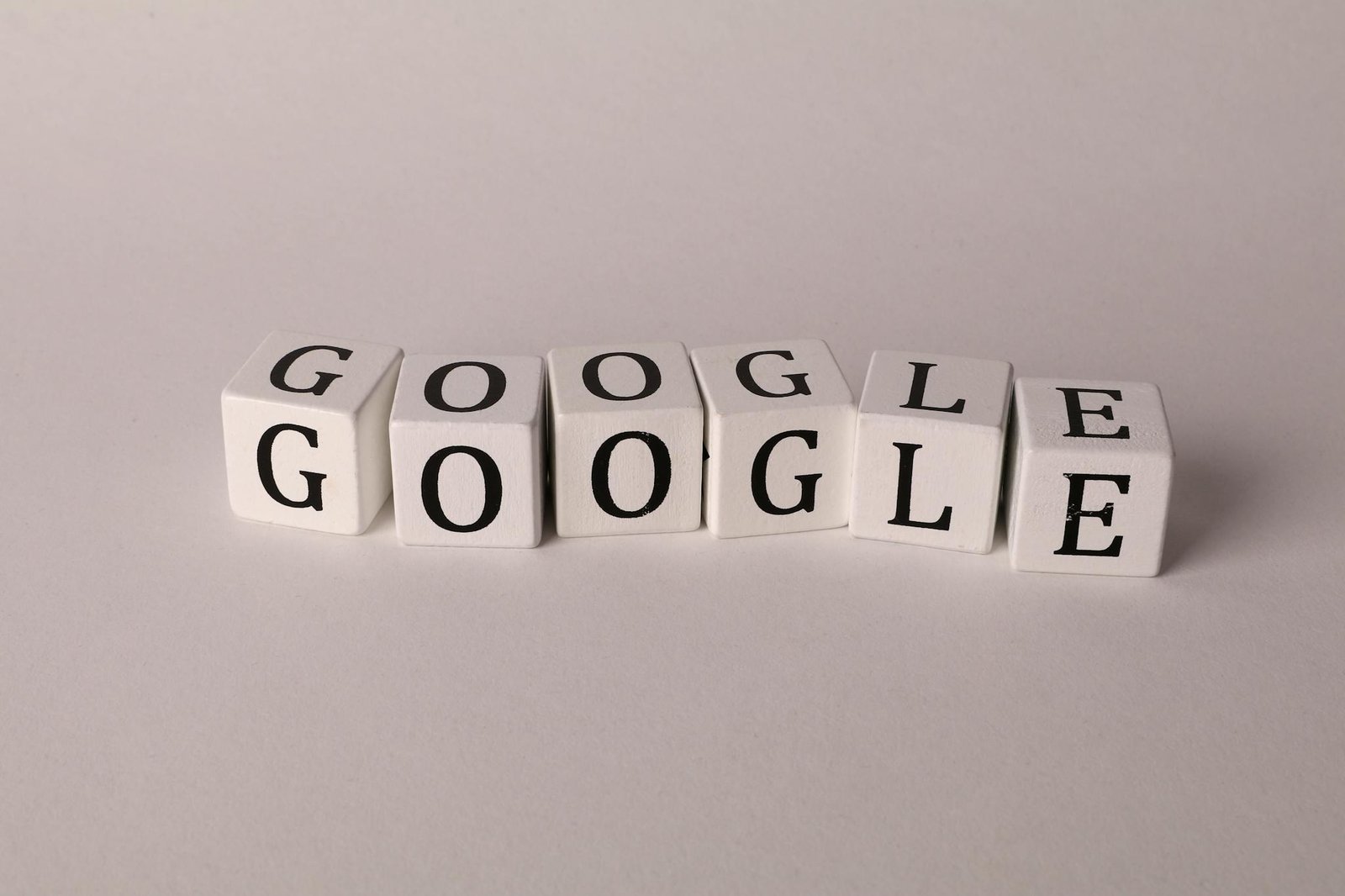 Google Spelled on Letter Cubes